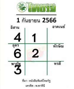 หวยไทยรัฐ 16 9 66